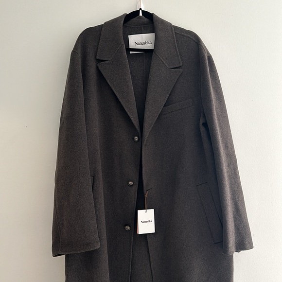 NWT Nanushka Janno wool Coat Size XL - Picture 6 of 13